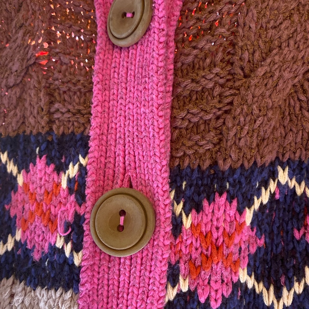 Free People Argyle Oversized Cardigan - Picture 3 of 5